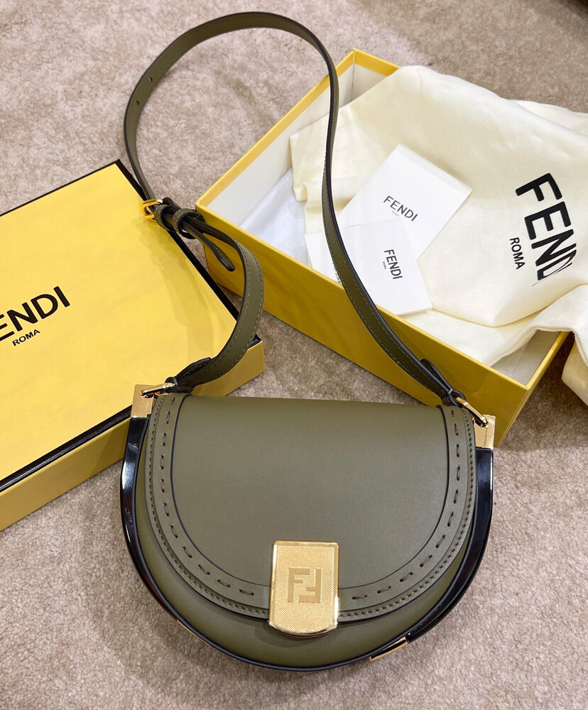 Fendi Moonlight Iconic FF Handbag 8BT346 Green